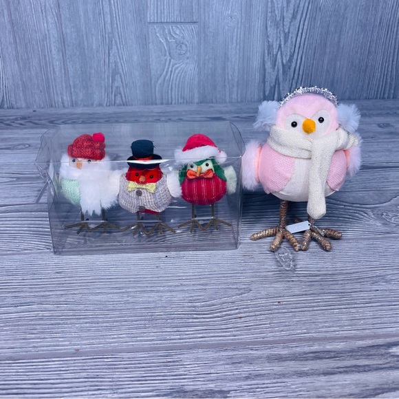 Bundle 3 MINI Bird feathery friends Christmas Wondershop birds 2019 & yarrow - Picture 2 of 8
